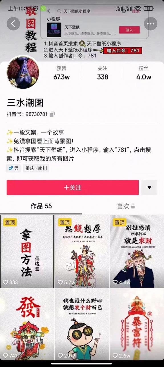 国潮壁纸变现项目，新手可操作日赚200+【素材+软件+教程】-千城资源网