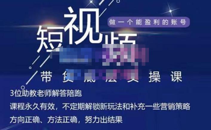 吴Sir·短视频带货底层实操课，教你如何选爆品、了解获短视频流量密码，正确起号-千城资源网