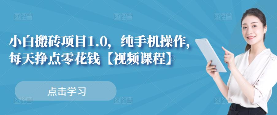 小白搬砖项目1.0，纯手机操作，每天兼职挣点零花钱-千城资源网