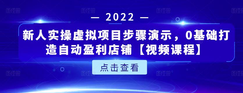 新人实操虚拟项目步骤演示，0基础打造自动盈利店铺【视频课程】-千城资源网