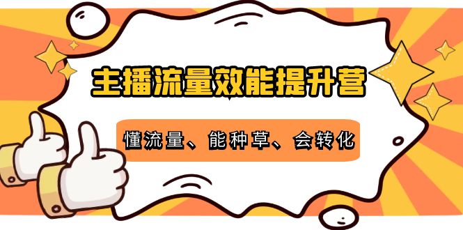 主播流量效能提升营：懂流量、能种草、会转化，清晰明确方法规则-千城资源网
