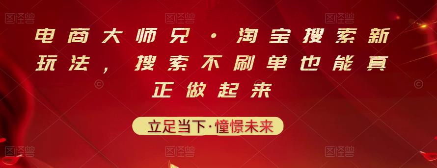 电商大师兄·淘宝搜索新玩法，搜索不刷单也能真正做起来-千城资源网
