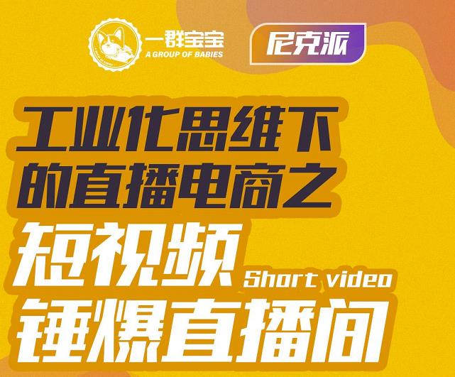 尼克派·工业化思维下的直播电商之短视频锤爆直播间，听话照做执行爆单-千城资源网