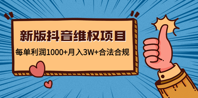 新版抖音维全项目：每单利润1000+月入3W+合法合规-千城资源网