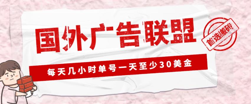 外面收费1980的最新国外LEAD广告联盟搬砖项目，单号一天至少30美金【详细玩法教程】-千城资源网