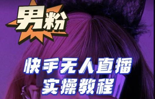 【男粉落地项目】零基础玩转男粉快手无人直播月入3w+，2023快手无人直播实操教程-千城资源网