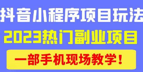 抖音小程序9.0新技巧，2023热门副业项目，动动手指轻松变现-千城资源网