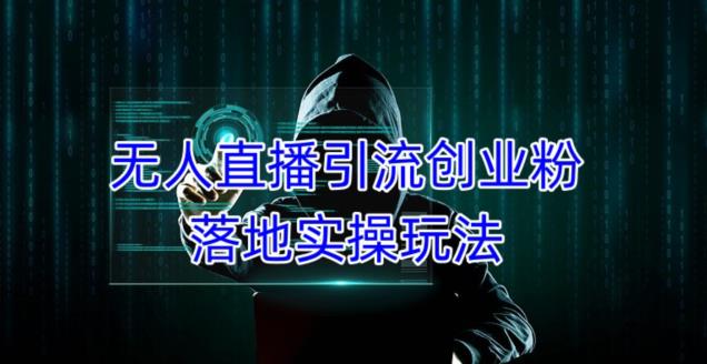 外面收费3980的无人直播引流创业粉落地实操玩法，单日引100+精准创业粉-千城资源网