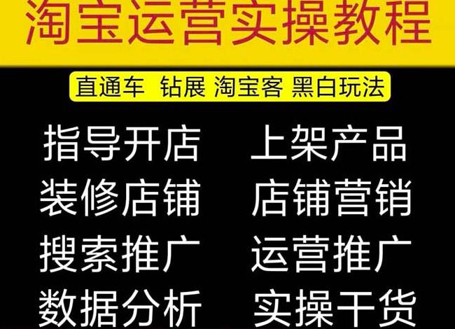 2023淘宝开店教程0基础到高级全套视频网店电商运营培训教学课程-千城资源网