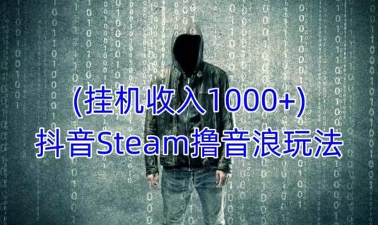 抖音Steam撸音浪玩法，挂机一天收入1000+不露脸 不说话 不封号 社恐人群福音-千城资源网