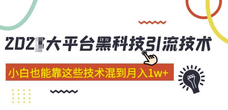 大平台黑科技引流技术，小白也能靠这些技术混到月入1w+(2022年的课程）-千城资源网