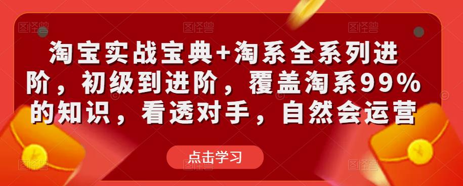 淘宝实战宝典+淘系全系列进阶，初级到进阶，覆盖淘系99%的知识，看透对手，自然会运营-千城资源网