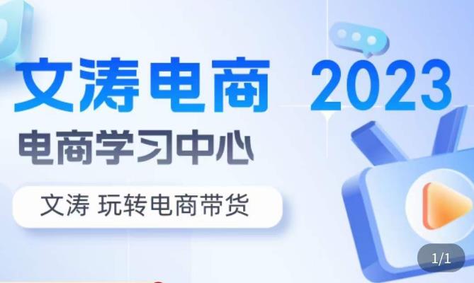 文涛电商·7天零基础自然流起号，​快速掌握店铺运营的核心玩法，突破自然展现量，玩转直播带货-千城资源网