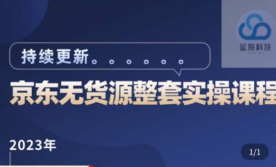 蓝七·2023京东店群整套实操视频教程，京东无货源整套操作流程大总结，减少信息差，有效做店发展-千城资源网