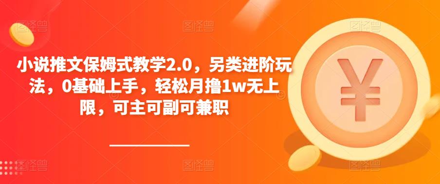 小说推文保姆式教学2.0，另类进阶玩法，0基础上手，轻松月撸1w无上限，可主可副可兼职-千城资源网