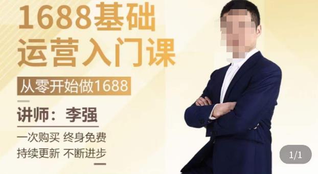 1688运营基础入门系统课，​20课时带你系统性解析1688运营-千城资源网