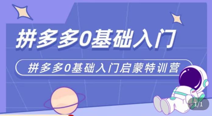 六一电商·拼多多运营0-1实操特训营，拼多多从基础到进阶的可实操玩法-千城资源网