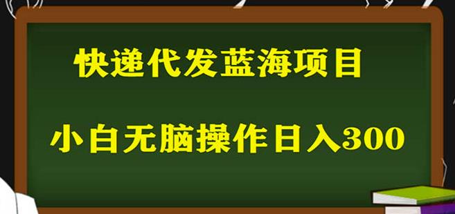 2023最新蓝海快递代发项目，小白零成本照抄也能日入300+-千城资源网