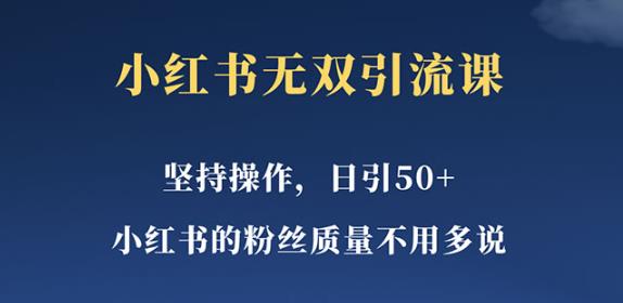 小红书无双课一天引50+女粉，不用做视频发视频，小白也很容易上手拿到结果【仅揭秘】-千城资源网