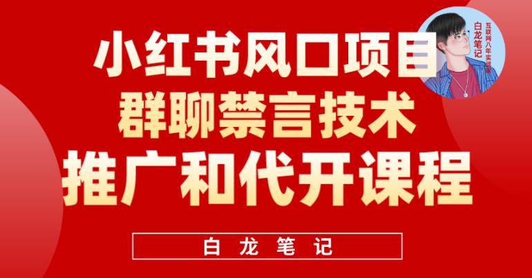 小红书风口项目日入300+，小红书群聊禁言技术代开项目，适合新手操作-千城资源网