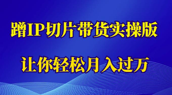 蹭这个IP切片带货实操版，让你轻松月入过万（教程+素材）-千城资源网