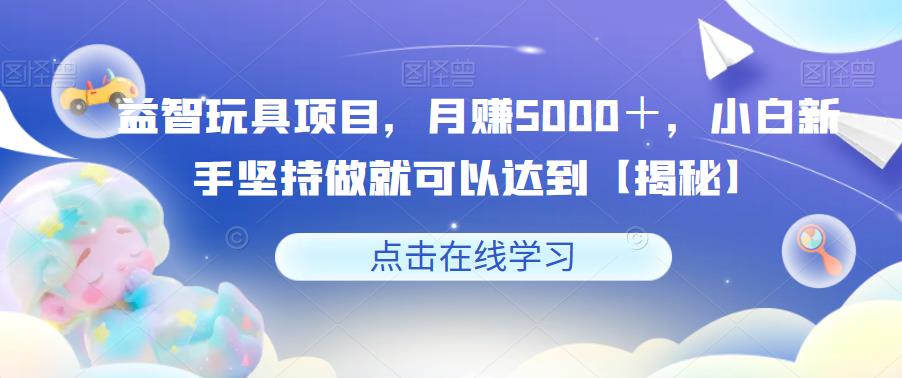 益智玩具项目，月赚5000＋，小白新手坚持做就可以达到【揭秘】-千城资源网