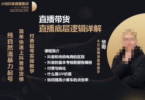 从0-1自然流快速起号​直播的底层逻辑，纯自然流暴力起号，简单快速上抖音带货榜-千城资源网