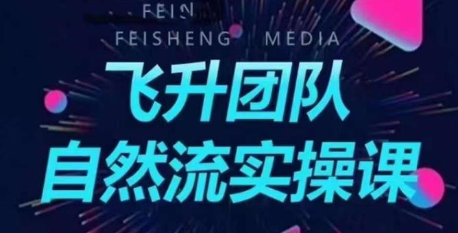飞升团队课程自然流实操课，抖音半无人起号主播间搭建教学-千城资源网
