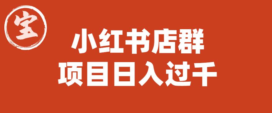 宝哥小红书店群项目，日入过千（图文教程）【揭秘】-千城资源网
