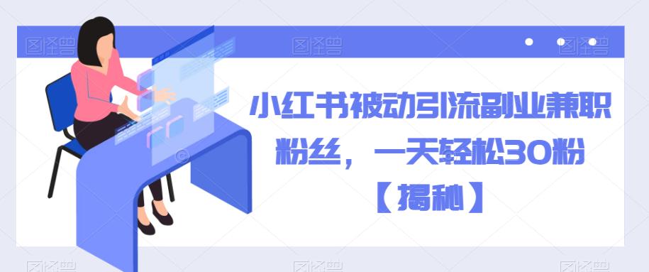 小红书被动引流副业兼职粉丝，一天轻松30粉【揭秘】-千城资源网