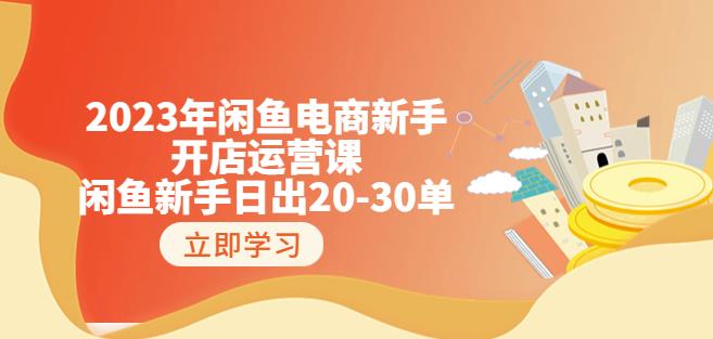 2023年闲鱼电商新手开店运营课：闲鱼新手日出20-30单（18节-实战干货）-千城资源网
