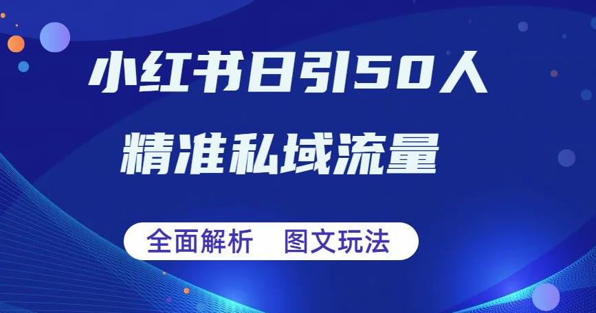 全面解析小红书图文引流日引50私域流量【揭秘】-千城资源网