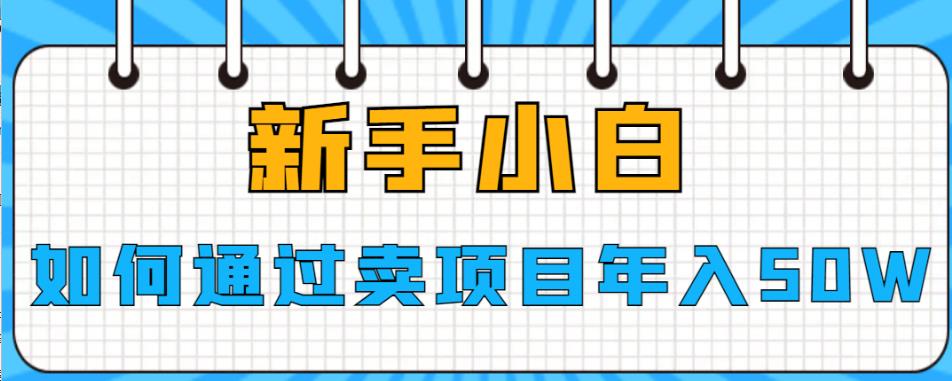 新手小白如何通过卖项目年入50W【揭秘】-千城资源网