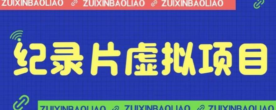价值1280的蓝海纪录片虚拟项目，保姆级教学，轻松日入600+【揭秘】-千城资源网