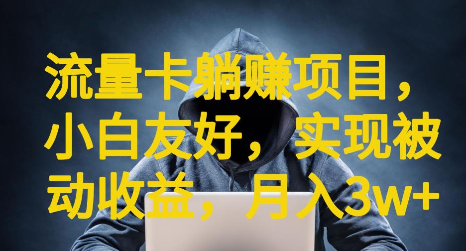 流量卡躺赚项目，小白友好，开设后台，实现被动收益，只要出卡，就能一直赚钱，利润高昂【揭秘】-千城资源网