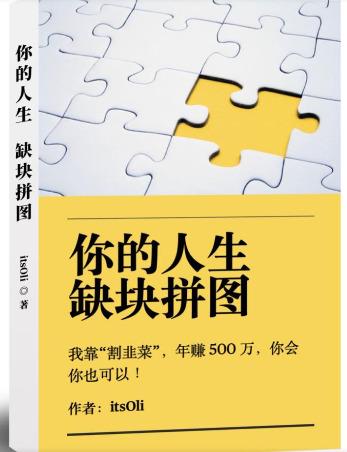 某高赞电子书《你的人生，缺块拼图——我靠“割韭菜”，年赚500万，你会你也可以》-千城资源网