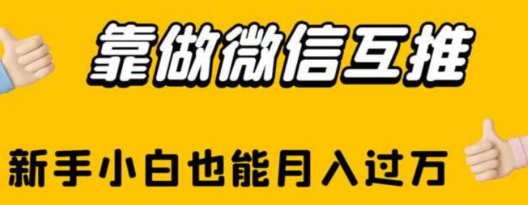 靠做微信互推，新手小白也能月入过万【揭秘】-千城资源网