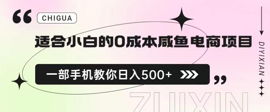 适合小白的0成本闲鱼电商项目，一部手机，教你如何日入500+的保姆级教程【揭秘】-千城资源网