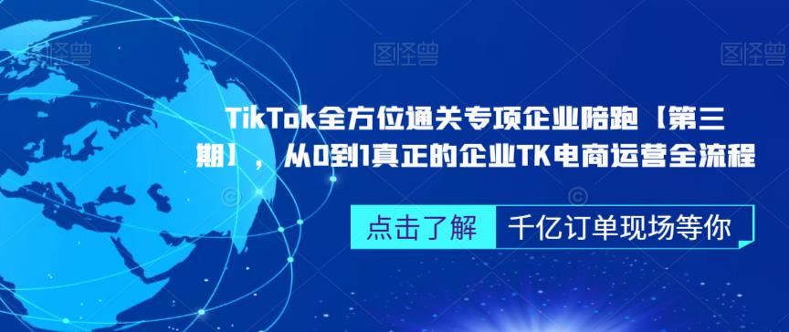 ‎TikTok全方位通关专项企业陪跑【第三期】，从0到1真正的企业TK电商运营全流程-千城资源网