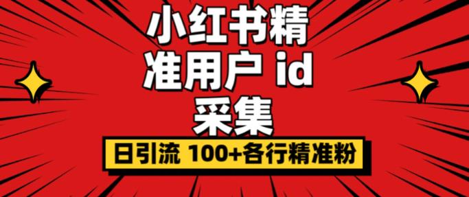 小白都会用的小红书精准用户id采集器日引流精准粉可达到100+（软件+教程）-千城资源网
