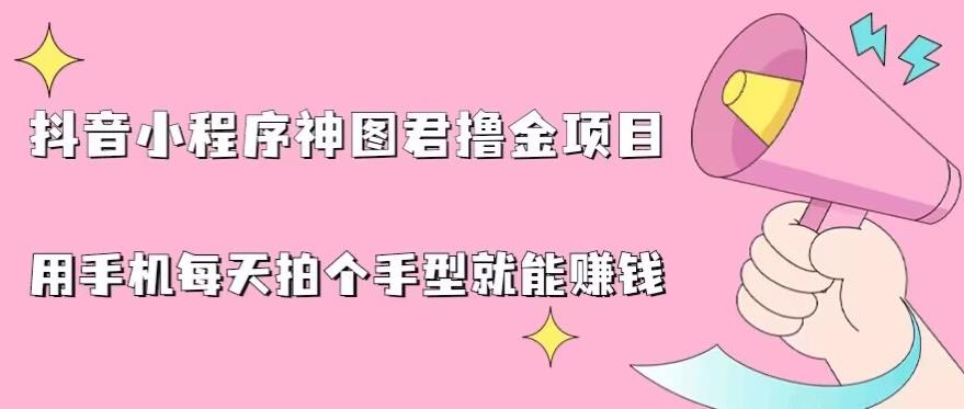抖音小程序神图君撸金项目，用手机每天拍个手型挂载一下小程序就能赚钱【揭秘】-千城资源网