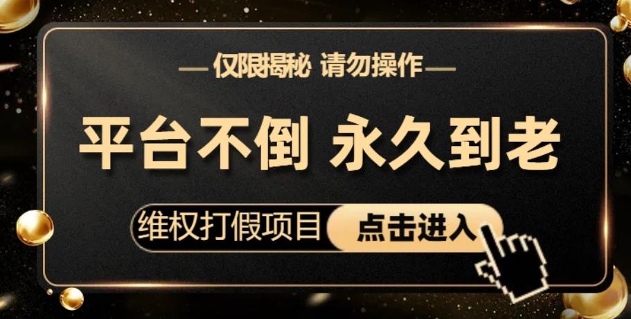 维权打假项目，电商平台不倒，项目长久到老，零投入，高回报，日入1000+（仅揭秘，勿操作）-千城资源网