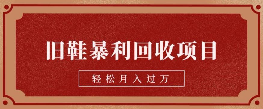 旧鞋暴利回收项目，轻松月入过万，详细教学视频【揭秘】-千城资源网