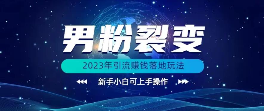 (价值1980)2023年最新男粉裂变引流赚钱落地玩法，新手小白可上手操作【揭秘】-千城资源网