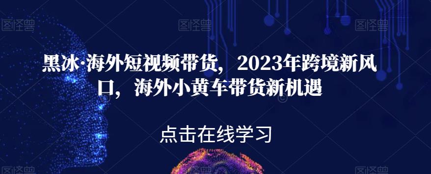 黑冰·海外短视频带货，2023年跨境新风口，海外小黄车带货新机遇-千城资源网