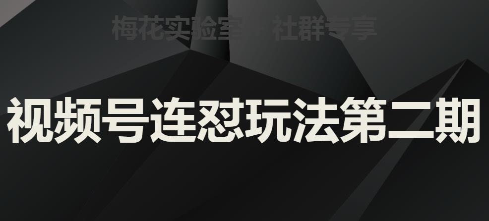 梅花实验室社群视频号连怼玩法第二期，实操讲解全部过程-千城资源网