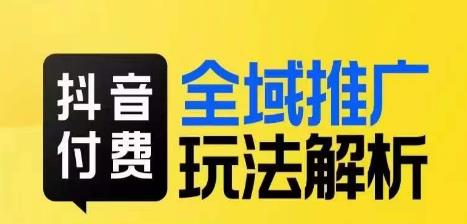 抖音付费全域推广玩法解析，抓住平台红利，小付费撬动大流量-千城资源网