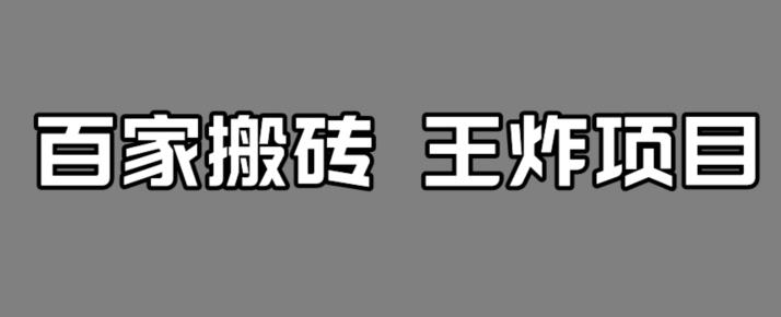 百家最新搬运玩法，单号月入5000+【揭秘】-千城资源网