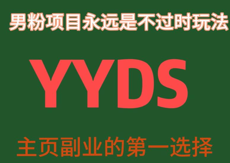 YYDS男粉项目永远是不过时玩法，主业副业的第一选择【揭秘】-千城资源网