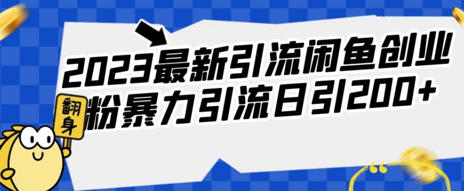 2023最新引流闲鱼创业粉暴力引流日引200+【揭秘】-千城资源网